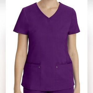 Healing Hands Purple Top Scrub